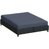 Formesse Eenpersoons Hoeslaken Jersey - blauwgrijs-0209 90/190-100/220