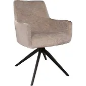 Lizzely Garden & Living Eetkamerstoel draaibaar met armleuning Nola taupe eetstoel draaibare stoel zetel