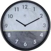 NXt - Wandklok - 30 cm - Metaal - Grijs - 'Horizon'