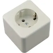 Berker contactdoos opbouw 1-voudig randaarde crème 66.025.42