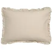 Vandyck kussensloop ruches (beige) (60x70 cm)