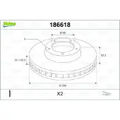 Valeo 186618 Remschijf