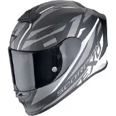 Scorpion EXO-R1 Evo Carbon Air Runner, integraalhelm ,Mat Zwart/Wit/Grijs ,M