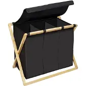 Wenko Wasmand Jumbo - Polyester - Antraciet - 69l - 38x38x72cm
