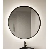 Gliss Design Athena badkamer spiegel mat zwart 100 cm