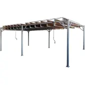 Garden Point Antraciet terraspergola Paros 3x6m Tuinpunt