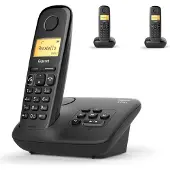 Gigaset A270A, Analoge-/DECT-telefoon, Draadloze handset, Luidspreker, 80 entries, Nummerherkenning, Zwart