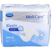 Molicare Premium Slip Elastic 6 gouttes Large - 3 paquets de 30 protections