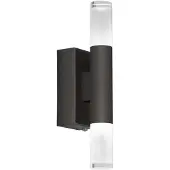 Schöner Wohnen Wandlamp Twice, dimbaar, zwart, Badkamer, metaal, Modern, Wandlamp