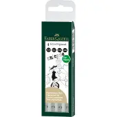 Faber-Castell fineliners - Ecco Pigment - 4-delig etui 0,2mm / 0,4mm / 0,6mm / 0,8mm - zwart - FC-167004