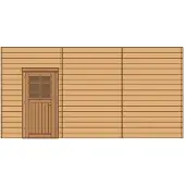 Solid Voorwand Enkele Deur Links Hout 480cm
