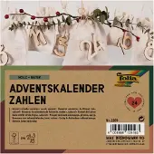 Folia Houten getallencijfers voor adventskalender, naturel