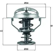 MAHLE ORIGINAL TX 178 78D Thermostaat, koelvloeistof