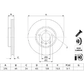 Bosch Remschijf 0 986 479 H71, 1 stuk