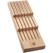 Zwilling messenhouder 41x15,5x4,8 cm Beukenhout