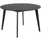 Giga Eettafel Levi Eikenfineer Mat Zwart Ø120x76cm - Living