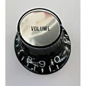 Göldo Bell knop zwart Chrome Vol - Gitaaronderdeel