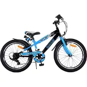 Volare Sportivo Kinderfiets - Jongens - 20 inch - Blauw zwart - 7 versnellingen