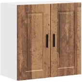 vidaXL Keukenbovenkast Porto bewerkt hout oud houtkleurig