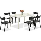 BICA King/Provence wit en antraciet tuinmeubelset voor 6 personen