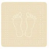 Kleine wolke Foot anti slip douchemat 55x55 cm, zandbeige