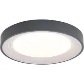 QAZQA Moderne plafondlamp grijs met wit 38cm incl. LED dimbaar RGB - Kanton