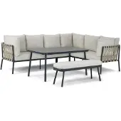 Lifestyle Garden Furniture Lifestyle Boretti dining loungeset 4-delig