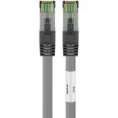 Goobay 20m RJ45 (CAT 6A, 500 MHz) patchkabel met CAT 8.1 S/FTP Ruwe kabel, grijs, 20 m