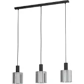 Eglo Gorosiba - Hanglamp - E27 - 85 cm - rookglas - Zwart