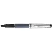 Waterman Expert Deluxe rollerballpen | metaal-steengrijze lak met palladium-gecoat detail | fijne punt met zwarte inkt | geschenkverpakking