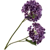 Silk-ka Kunstbloem Hortensia Paars / Wit H 82 Cm