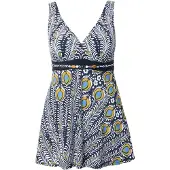 Ulla Popken Badpak gemengde kleuren / zwart