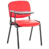 CLP Ken Bezoekersstoel - Met klaptafel - Kunstleer rood
