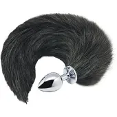 ALIVE Black&White Fox Tail S
