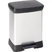 Curver Duo Decobin 10 + 18 Liter Zilver