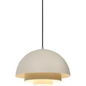 QAZQA Scandinavische hanglamp crème met witte binnenkant - Loes