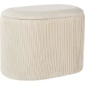 Beliani RICHLAND - Poef-Beige-Fluweel