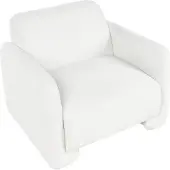 Beliani SALAND - Fauteuil - Wit - Polyester