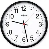 Peweta Radiogestuurde klok, kunststof, zwart, 250 mm, 1,5 V, cijfers