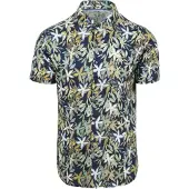 Desoto Overhemd donkerblauw / groen / olijfgroen / wit