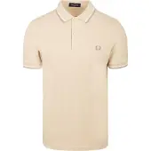 Fred perry polo beige katoen normale fit effen
