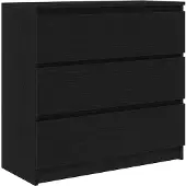 vidaXL Dressoir 80x35x76 cm spaanplaat zwart eikenkleurig