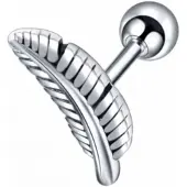 Charme Bijoux Helix-Zilverkleurig -veertje- oorbel -