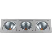 Eglo Inbouwspot | 'VASCELLO-G' LED 3x21W 2700K Zilvergrijs | IP20 Ømm
