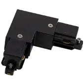 Powergear Onderdeel | 1-phase track L Connector Right Black | PRO-S135R-B