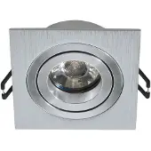 Eglo Inbouwspot GU10 'Terni PRO' 92X92 Aluminium-Geborsteld