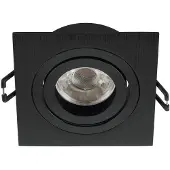 Eglo Inbouwspot GU10 'Terni PRO' 92X92 Zwart-Geborsteld