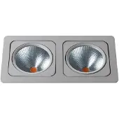 Eglo Inbouwspot | 'VASCELLO-G' LED 2x21W 4000K Zilvergrijs | IP20 Ømm