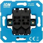 ION Industries - Jaloezieschakelaar inbouw - element - IP20 - 71 x 71 mm Mat Zwart