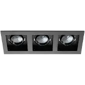 Eglo Inbouwspot | 'BISCARI' LED 3x6,4W 4000K Zwart | IP20 Ømm